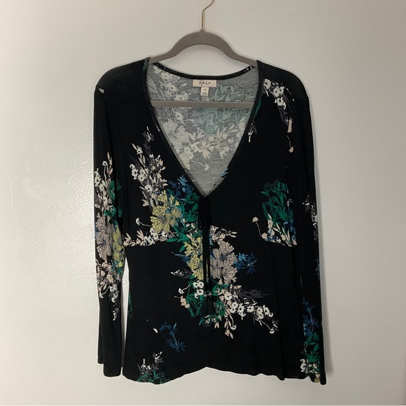 Style & Co. Tops - Style & Co Bohemian Floral Print Long Sleeve Blouse